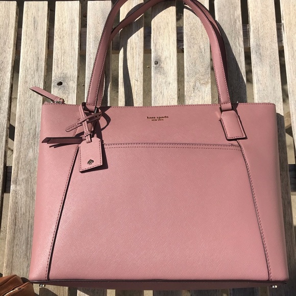 Kate Spade Large Pink Pocket Tote Peony Cameron - Picture 7 of 8